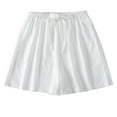 thumbnail image 1 of Ketyyh-chn99 Baby Toddler Girl Shorts Toddler Baby Girl Shorts Casual Summer Plaid Waist Ruffle Hem Shorts Bottoms for 3 Years,White, 1 of 4