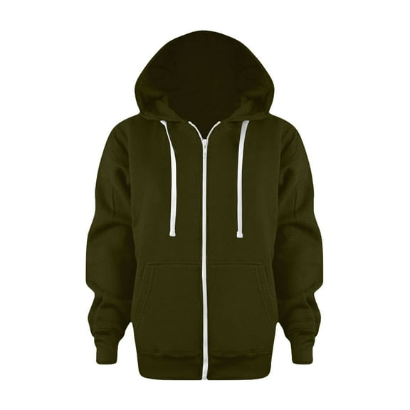 Ketyyh-chn99 Baby Winter Coats Sweatshirt Color Solid Zip Jackets Long Hoodie Top Boys Sleeve Up Girls Kids Boys Coat Jacket Size for 3-4 Years,AG