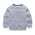 thumbnail image 1 of Ketyyh-chn99 Boy Girl Solid Cotton Pullover Hoodie with Drawstring Kids Basic Hooded Sweatshirt Long Sleeve School Tops Grey,5-6 Years, 1 of 1