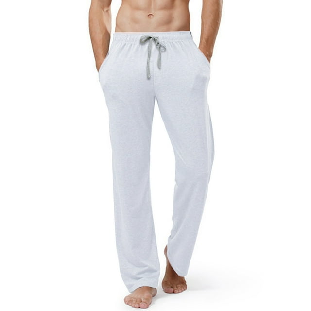 Ketyyhchn99 Big and Tall Pants Men Linen Pants Loose Fit Solid Pant