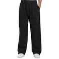 thumbnail image 1 of Ketyyh-chn99 Big and Tall Pants for Men Loose Lightweight Drawstring Yoga Beach Casual Trousers Black,XL, 1 of 5