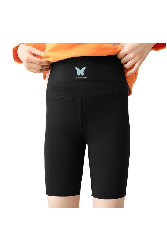 Biker Baby Girl Toddler Baby Girl Lace Trim Shorts Little Kids Yoga Dance Safety Undershorts Size for 3-4 Years,Black