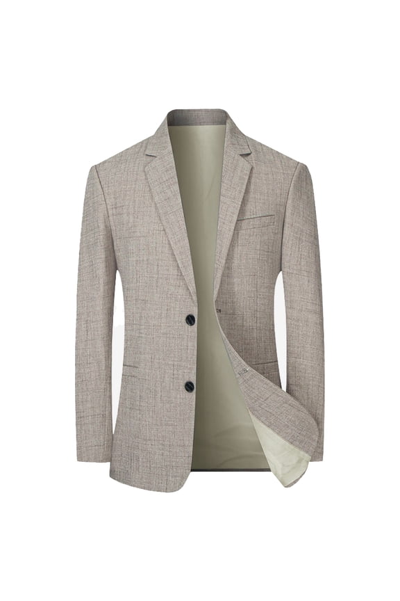 Blazer Jackets for Men Office Work Suit Jacket Casual Single- Two Button Slim Round Hem Pocket Small Suit Casual Business Casual Suit Jacket Coat Grey,4XL