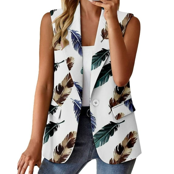 Ketyyh-chn99 Blazer Jackets for Women Office Women Business Solid Blazer Coats Coffee,S