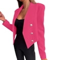 thumbnail image 1 of Ketyyh-chn99 Blazers for Women Casual Office 3/4 Long Sleeve Open Front Blazer Jacket Red,XL, 1 of 5