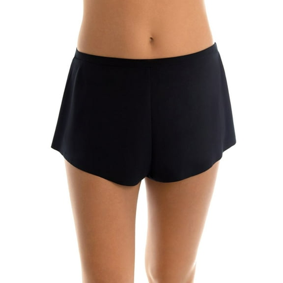 Ketyyh-chn99 Board Shorts for Women Swim Tummy Control Swimsuits Bottoms for Women High Waist Bikini Bottoms Beach Short Black,L