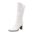 thumbnail image 1 of Ketyyh-chn99 Boots for Women Fashion Knee High Round Toe High Heel Platform Boots White,41, 1 of 5