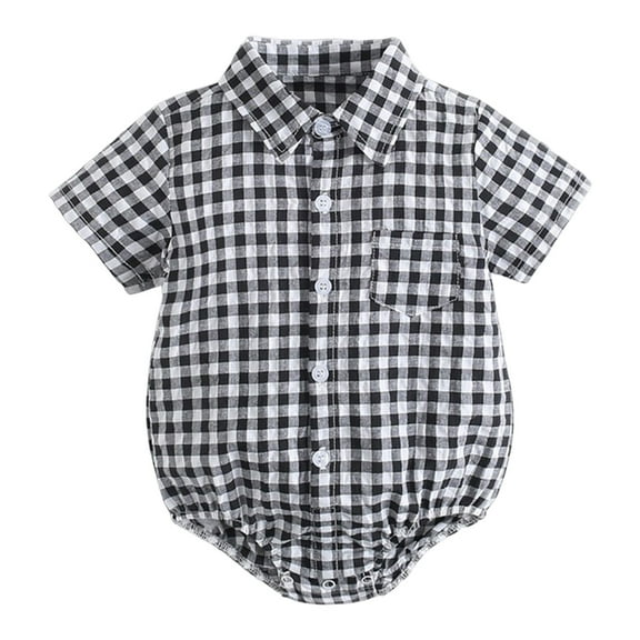 Ketyyh-chn99 Boy Clothes 2024 Romper Jumpsuit Bodysuit Summer Clothes Set Black,12M