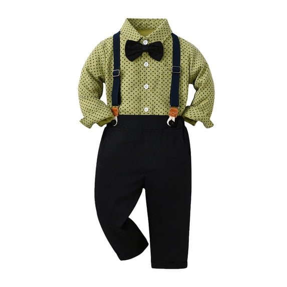 Ketyyh-chn99 Boy Clothes 3-6 Months Baby Boy Clothes Toddler Boys Long Sleeve T Shirt Tops Pants Child Kids Gentleman Outfits