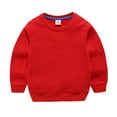 thumbnail image 1 of Ketyyh-chn99 Boy Girl Solid Cotton Pullover Hoodie with Drawstring Kids Basic Hooded Sweatshirt Long Sleeve School Tops Red,3-4 Years, 1 of 1
