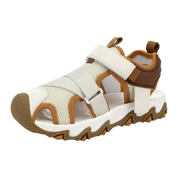 Ketyyh-chn99 Boy's Sandals Summer Sports Beach Shoes Boys Hiking Sandals Boys Sandals Boys Girls Sport Water Sandals Closed-Toe Outdoor Size for US 13,Khaki