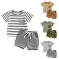 thumbnail image 1 of Ketyyh-chn99 Boys Adjustable Waist Shorts Set 2025 4th Of July Baby Boy Girl Outfit Toddler Truck Flag T Shirt Top Shorts Fourth Of July Outfits Cute Summer Clothes Size for 2-3 Years,Grey, 1 of 4