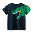 thumbnail image 1 of Ketyyh-chn99 Boys Graphic Tees Boys Tshirts Toddler Baby Round Neck Cartoon Dinosaur Prints Shirt Tops Summer T Shirts for 1-2 Years,Navy, 1 of 4