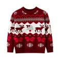 thumbnail image 1 of Ketyyh-chn99 Boys Holiday Sweater Toddler Baby Girl Boy Christmas Outfit Christmas Sweater Long Sleeve Shirt Sweatshirt Fall Winter Clothes Size for 4-5 Years,Wine, 1 of 6