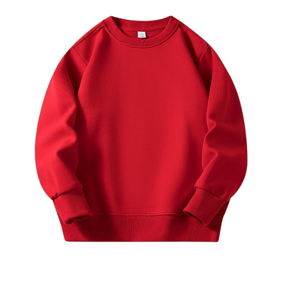 Ketyyh-chn99 Boys Hoodies Kids Boys Girls Solid Patchwork Pullover Thickened Warm Sweatshirt Toddler Boy Hoodies Red,100/M