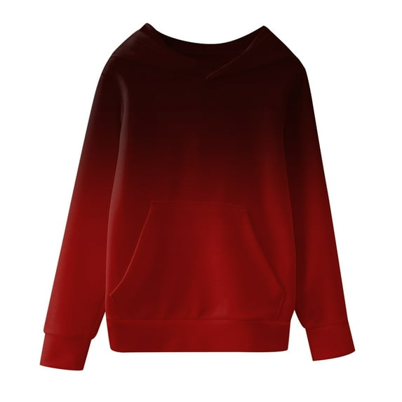 Ketyyh-chn99 Boys Hoodies Kids Girls Solid Patchwork Hooded Thickened Pullover Warm Hoodie Red,7-8 Years