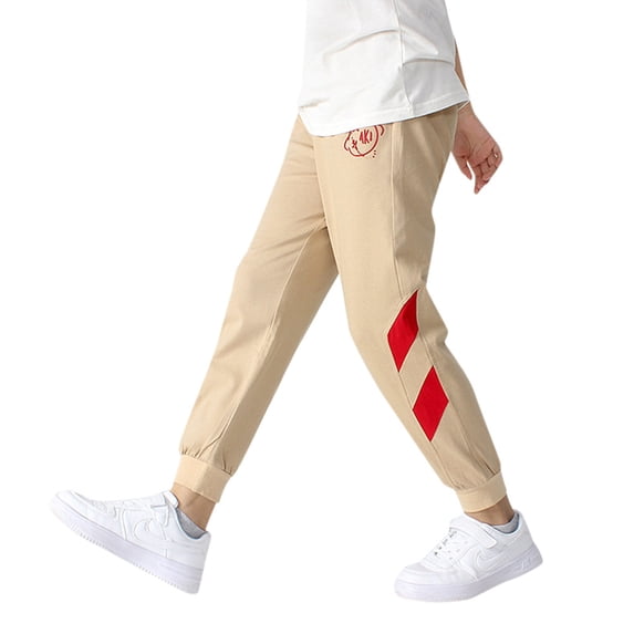 Ketyyh-chn99 Boys Long Pants Kids Summer Shorts Toddler Boys Solid Jogger Sweatpants Loose Pants 4 Years,Khaki