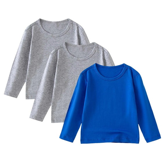 Ketyyh-chn99 Boys Long Sleeve Shirts Boys Graphic Crew Neck Long Sleeve T-Shirt Size for 2-3 Years,Blue