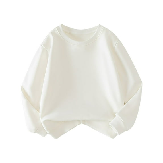 Ketyyh-chn99 Boys Long Sleeve Shirts Boys Long Sleeve Tops Comfortable and Stylish Tees for Kids Size for 6-7 Years,White