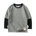 thumbnail image 1 of Ketyyh-chn99 Boys Long Sleeve Tee Shirt Boys Long Sleeve Shirts Kids Crewneck T Shirts Casual Tops Basic Tees Size for 10-11 Years,Grey, 1 of 5