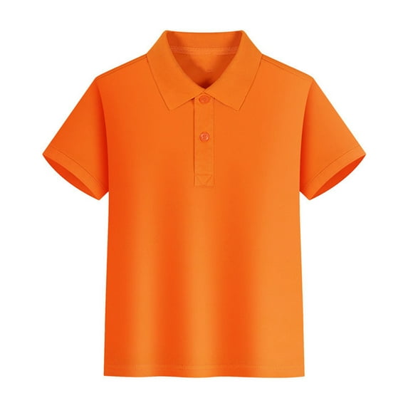 Ketyyh-chn99 Boys Outfits Kids Boys Loose Tops Soft Short Sleeve Tops Orange,130