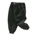 thumbnail image 1 of Ketyyh-chn99 Boys Pants Kids Summer Shorts Loose Wide Leg Pants Comfy Cute Trousers with Pockets 12-18 Months,Black, 1 of 4