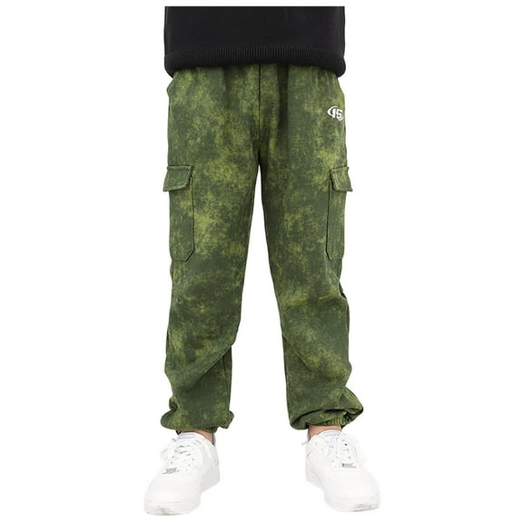 Ketyyh-chn99 Boys' Pull on Cargo Pants Kids Linen Pants Casual Dressy Baggy Boys Linen Pants Summer Trendy High Waist Straight Beach Pant Teen Girl Clothes Size for 5-6 Years,AG