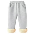 thumbnail image 1 of Ketyyh-chn99 Boys' Relaxed Fit Twill Pant Youth Cargo Joggers Pants Waist Straight Sweatpants Boys Girls Fall School Warm Plain Long Pants with Pockets Size for 6-7 Years,Grey, 1 of 9
