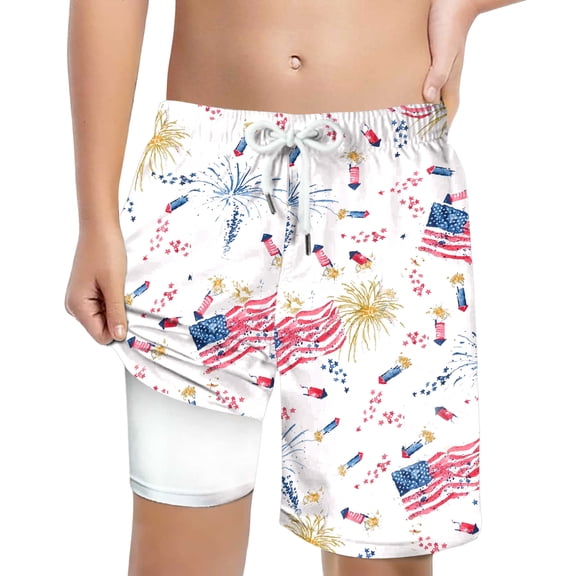 Ketyyh-chn99 Boys Shorts Toddler Kids Baby Boy Girl Gingham Seersucker Shorts Size for 6-7 Years,Red
