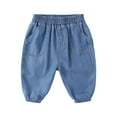 thumbnail image 1 of Ketyyh-chn99 Boys' Skinny Jeans Baggy Jeans for Boys Casual Wide Leg Denim Pants Vintage Waist Loose Fit Trousers Streetwear Size for 18-24 Months,Blue, 1 of 7