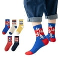 thumbnail image 1 of Ketyyh-chn99 Boys Socks, 5 Pack Printed Cotton Crew Socks (Little Boys & Big Boys) Red,L, 1 of 3