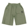 thumbnail image 1 of Ketyyh-chn99 Boys Summer Clothes Kids Toddler Baby Girls Summer Pant Children Stretch Mid-Rise Solid Short Pants Green,6-7 Years, 1 of 4