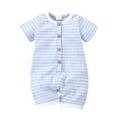 thumbnail image 1 of Ketyyh-chn99 Boys Summer Outfits Strap Romper Sleeveless Jumpsuit Summer Sunflower Outfits Blue,3-6M, 1 of 5