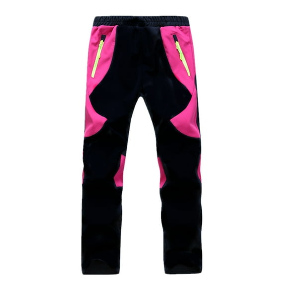 Ketyyh-chn99 Boys' Sweatpants Cozy Kids Boys Girls Waterproof Outdoor Hiking Pants Warm Snow Ski Lined Pants Black,S
