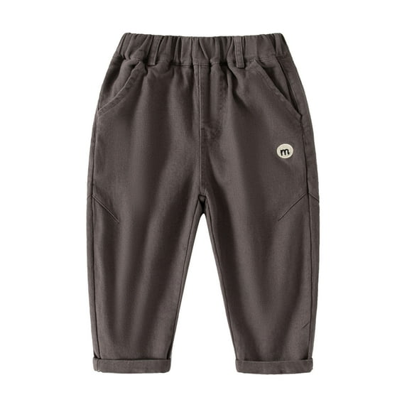 Ketyyh-chn99 Boys Sweatpants Kids Summer Shorts Long Straight Pants Casual Waist Loose Pants 18-24 Months,Grey