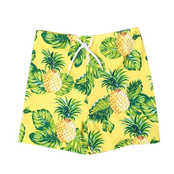 Ketyyh-chn99 Boys Swim Trunks Bathing Suit Shorts to Toddler Boys Beachwear Adjustable Waist Swimming Shorts Yellow,5-6 Years