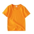 thumbnail image 1 of Ketyyh-chn99 Boys T Shirts Kid Tee Shirt Kids Baby Boys Short Sleeve Shirt Tops Orange,12-18 Months, 1 of 5