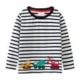 thumbnail image 1 of Ketyyh-chn99 Boys Tops Long Sleeve Toddler Boys T-Shirts Raglan Crewneck Cotton Cartoon Christmas Active Tops Tees Fall Clothes White,5T, 1 of 4