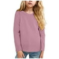thumbnail image 1 of Ketyyh-chn99 Boys Tshirts Boys Fashion Boys Basic Long Sleeve Tee Size for 8-9 Years,Purple, 1 of 6