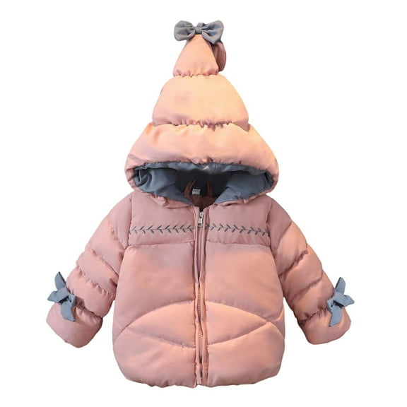Ketyyh-chn99 Boys Winter Coat Fashion Baby Jacket Infant Boys Coat Cool Plush Zipper Toddler Warm Outwear Baby Girls Pink,3-6 Months
