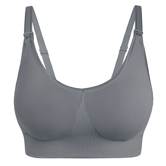 Ketyyh-chn99 Bras 2023 Plus Size Seamless Comfort No Underwire Bra Grey,M