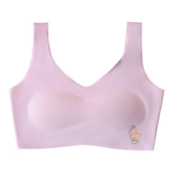 Ketyyh-chn99 Bras for Teen Girls 2023 Girls Wireless Bras Comfortable Cotton Training Bras for Teens Pink,M