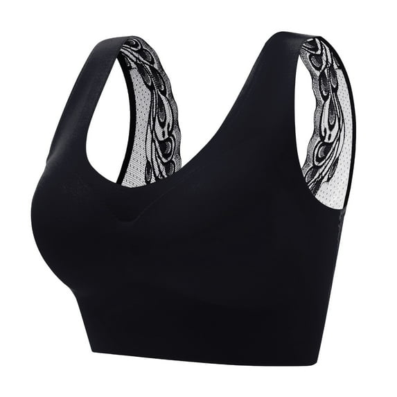 Ketyyh-chn99 Bras for Women Plus Size 2024 Smooth Comfort Wireless Convertible T-Shirt Bra Black,XL