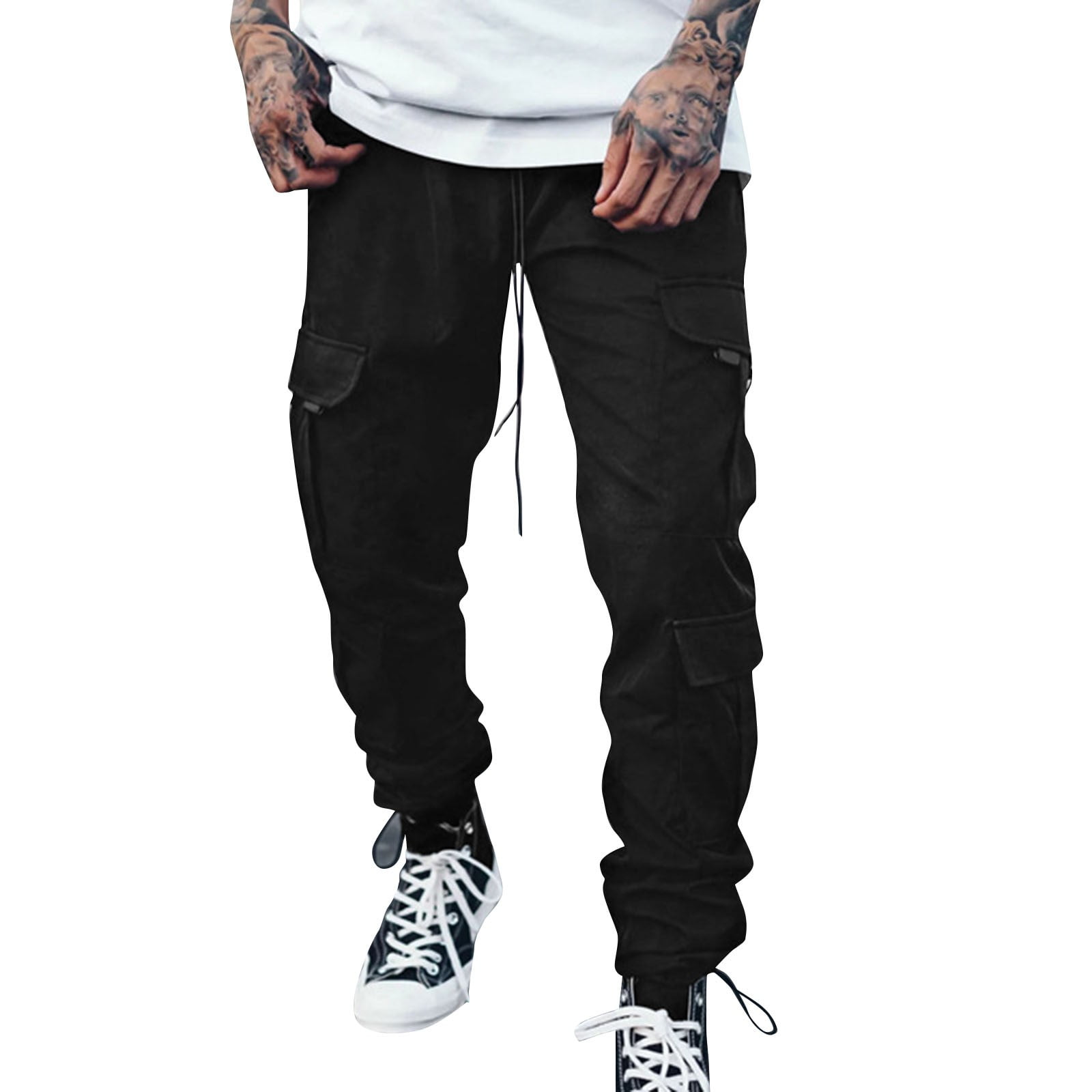 Ketyyh-chn99 Cargo Pants for Men Fashion Casual Solid Loose