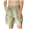 thumbnail image 1 of Ketyyh-chn99 Cargo Shorts Toddler Toddler Baby Boy Summer Shorts Active Jogger Pants Waist Pocket Solid Color Athletic Sweatpant Harem Bottoms Size for 3-4 Years,Green, 1 of 4