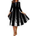 thumbnail image 1 of Ketyyh-chn99 Casual Dresses for Women Swing Dress Pockets Boho Beach Casual Long Knitted Dresses Black,L, 1 of 5