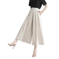 thumbnail image 1 of Ketyyh-chn99 Casual Pants Women Fashion Leg Pants Wide Plus Size Pants for Women Leg Pants Beige,3XL, 1 of 4
