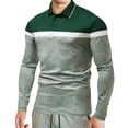 thumbnail image 1 of Ketyyh-chn99 Casual Polo Shirt for Men Loose Fit Blouses for Mens 2024 Green,M, 1 of 4