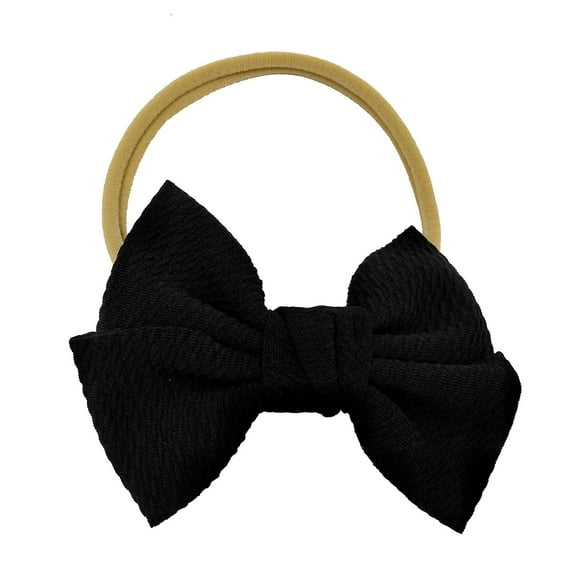 Ketyyh-chn99 Children's Headdress Girls Baby Headband Hair Band Bow Accessories Headwear Black