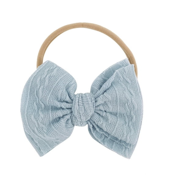 Ketyyh-chn99 Children's Headdress Girls Baby Headband Hair Band Bow Accessories Headwear Light Blue